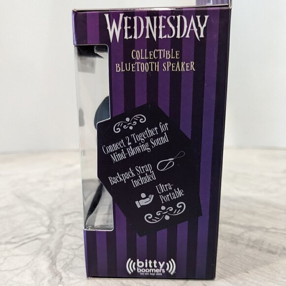 Wednesday Addams Bitty Boomer Collectible Mini Bluetooth Speaker Netflix 2" - Picture 9 of 12